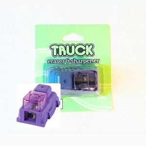 ⭐️5 For 25⭐️ Office Depot Eraser With Sharpener Purple Vehicle